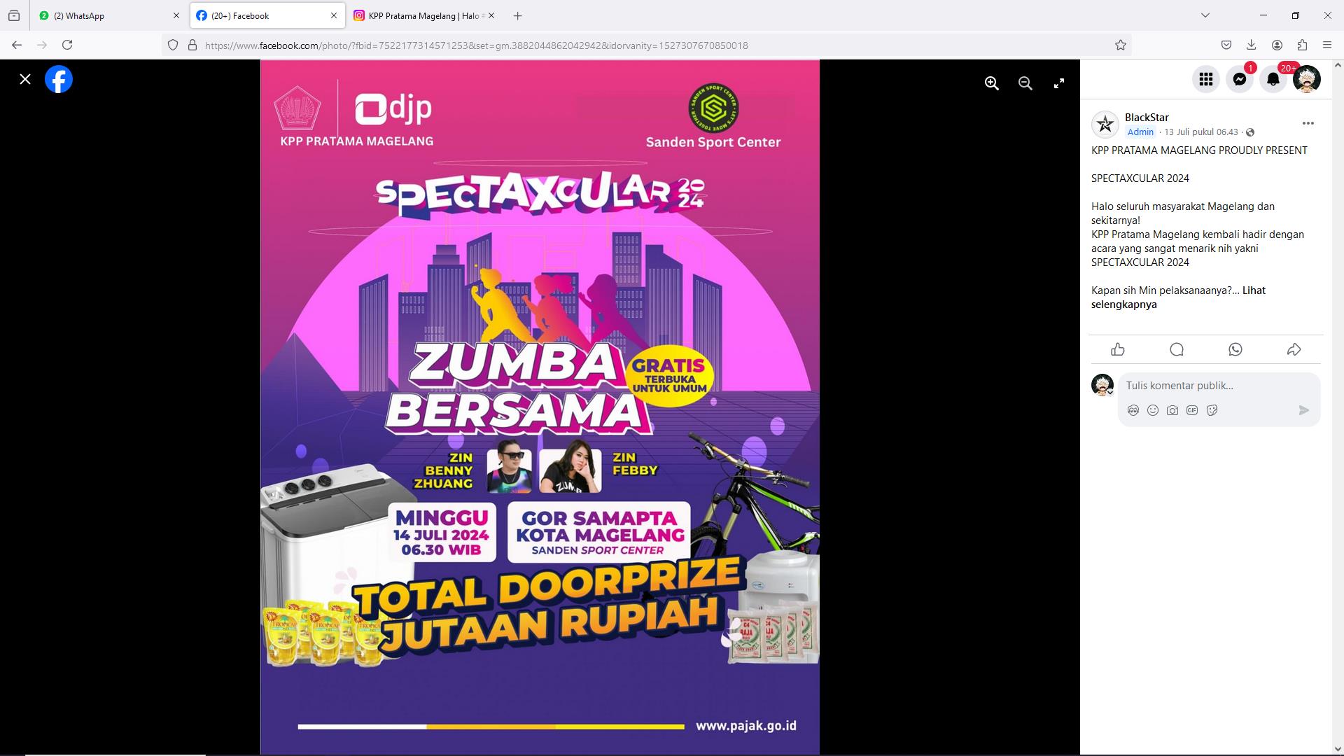 Zumba Bersama KPP Pratama Magelang