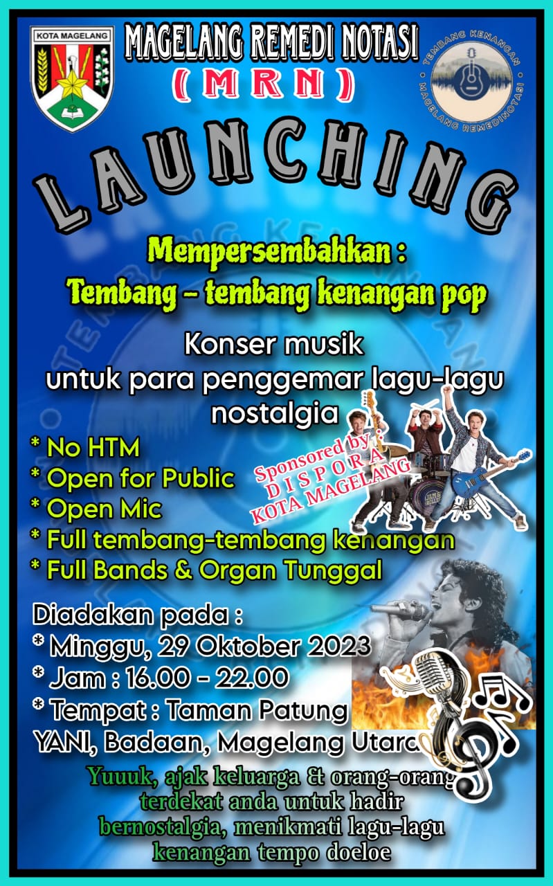 LAUNCHING MAGELANG REMEDI NOTASI (MRN) DISPONSORI OLEH DISPORAPAR KOTA MAGELANG